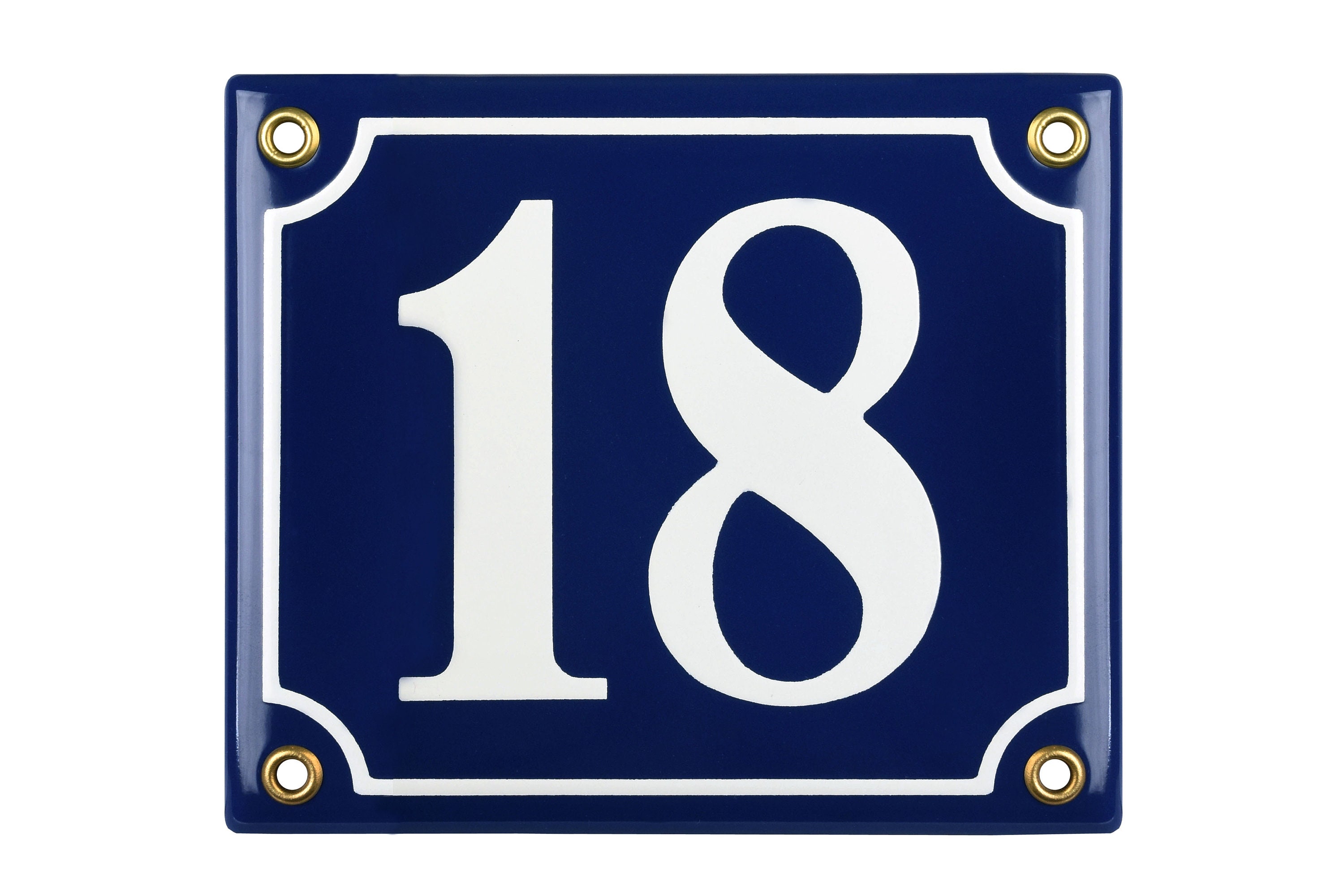 Personalised Enamel Address Sign 12x14 Cm 4.7 X 5.5 New Porcelain House  Number Plaque, Customisable 