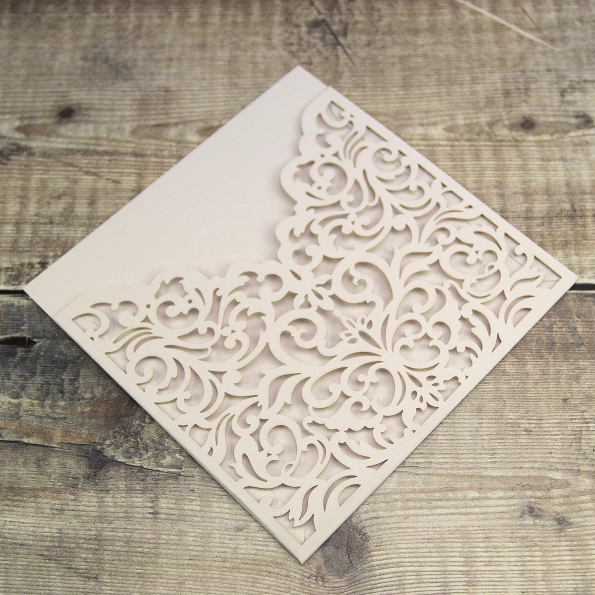 Laser Cut Pocket Wedding Invitation Selection of Colours. - Etsy