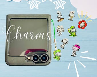 Handgemaakte Snoopy Charms: cartoonsleutelhanger, telefoonbedel, dagboekaccessoire