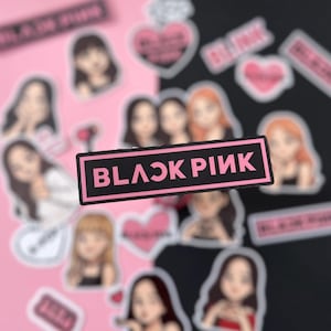 BLACKPINK K-Pop Aufkleber Set | Niedliche Fan Art, wasserfestes Vinyl, für Laptop, Journals, Telefon | Blink Merch Geschenk | Kpop Sticker Pack