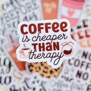 Kaffeeliebhaber Aufkleber - Niedliche Kaffeetasse, Espresso & Latte Ästhetische Aufkleber für Journals, Laptops, Wasserflaschen, Barista Geschenk