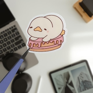 20pcs Kawaii Duck Stickers: Glossy Vinyl Decal Set