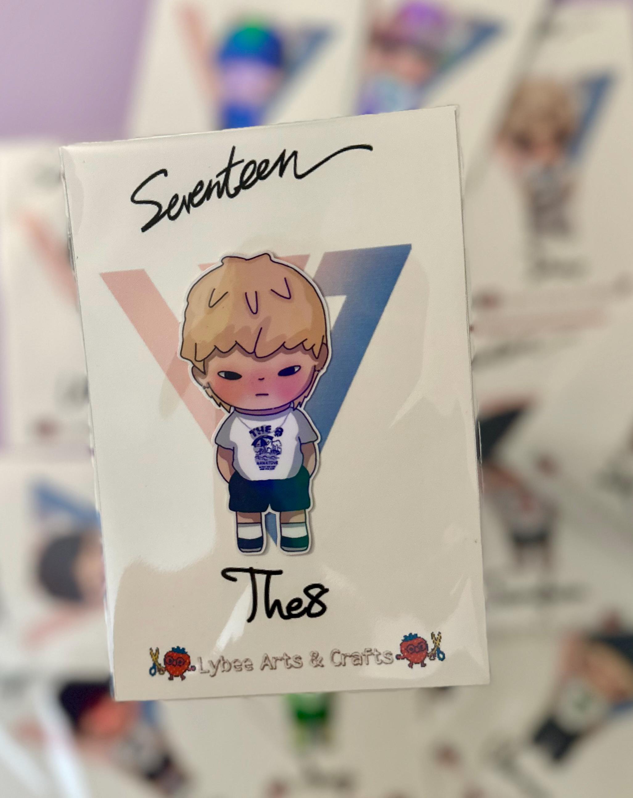 13pcs SEVENTEEN K-pop Cartoonified Stickers for Carats – Original