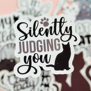 11 Stück süße Katzen und Motivationszitate Aufkleber | Katzenliebhaber Aufkleber | für Laptop, Journal, Scrapbook | Geschenk für Katzenmama | Gastgeschenk