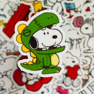 20pcs Snoopy Stickers – Cute Peanuts Cartoon Vinyl Decals for Laptop, Journal, Water Bottle, Phone Case, Scrapbooking
