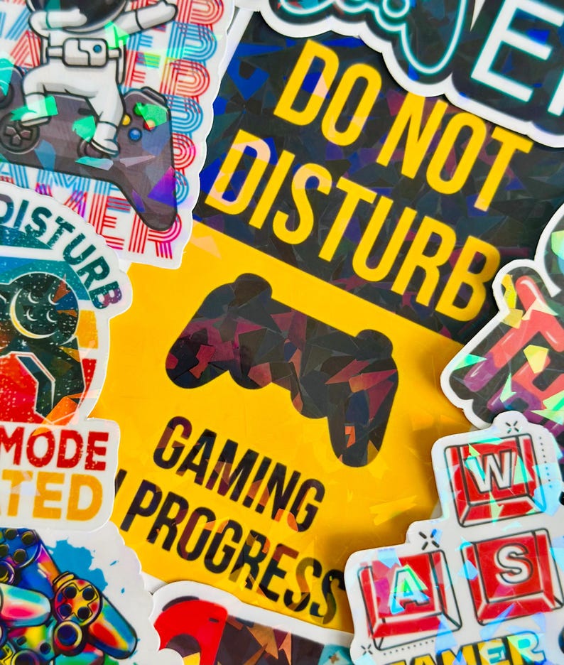Keyboard Stickers Gamer Gamer Stickers – Video Game Decals for Laptop, Console, and Water ...