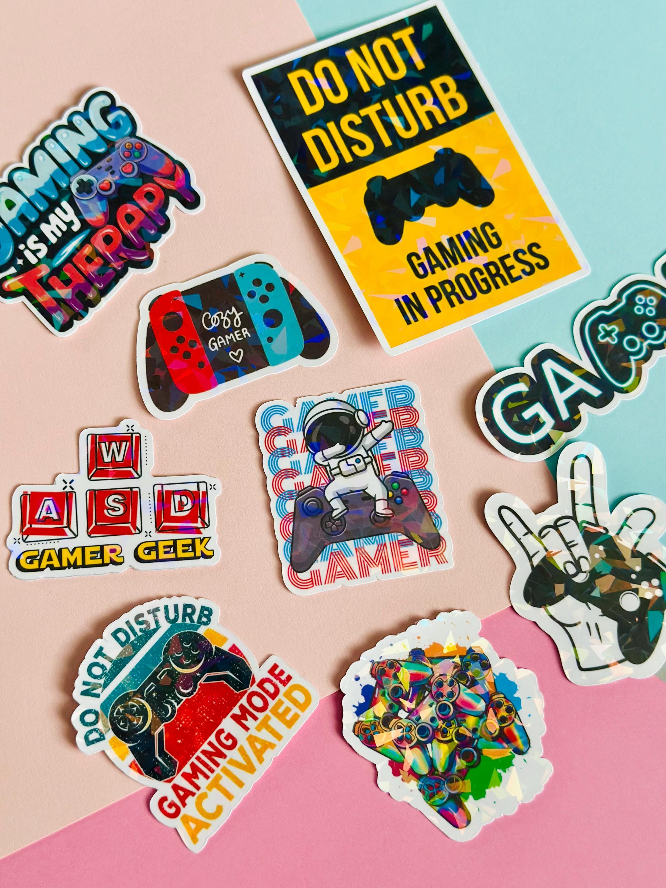 Gamer Sticker Pack | Video Game Waterproof Vinyl Decals for Laptop ...