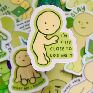 Smiski Stickers - Niedliches minimales Glow-inspiriertes Stickerpack für Journals, Laptops & mehr | Einzeln oder im Set