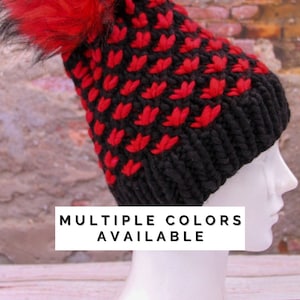 Game Day Lotus Flower Beanie - UGA - Georgia Bulldogs - University of Georgia Beanie