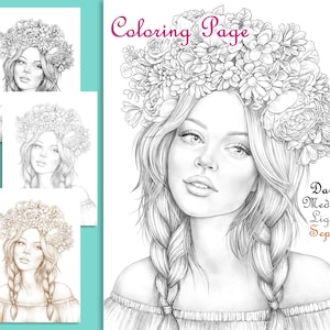 Coloring Page | Printable Adult Coloring Pages | Download Grayscale Illustration | Printable JPG & PDF files