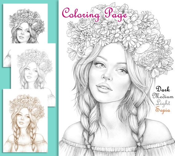 Coloring Page Printable Adult Coloring Pages Download | Etsy