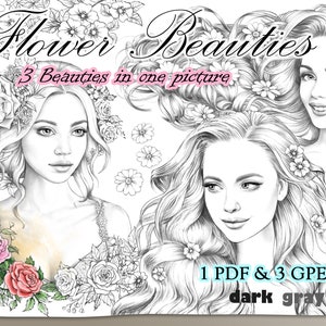 Coloring Page | Printable Adult Coloring Pages | Download Grayscale Illustration | Printable JPG & PDF files