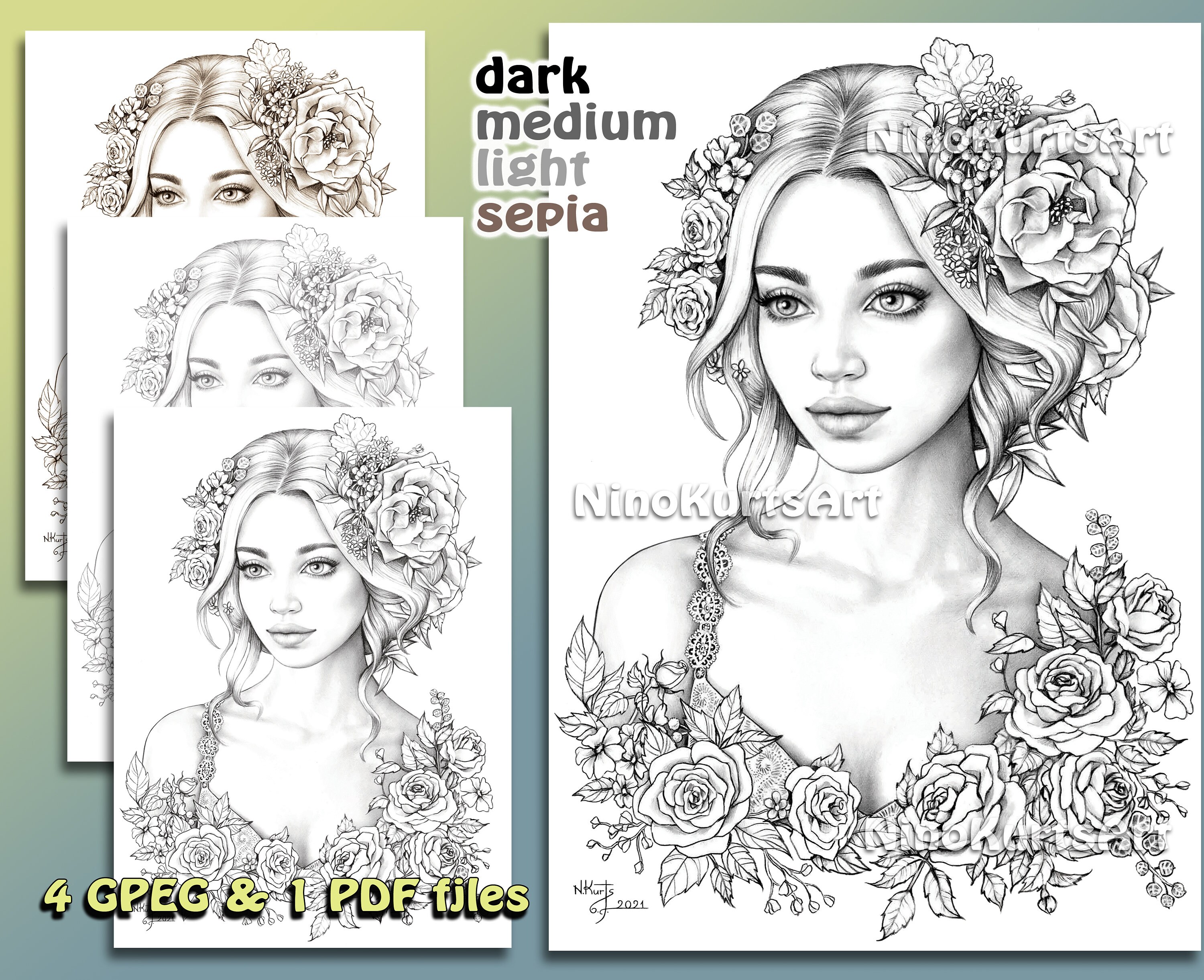 Coloring Page Printable Adult Coloring Pages Download | Etsy