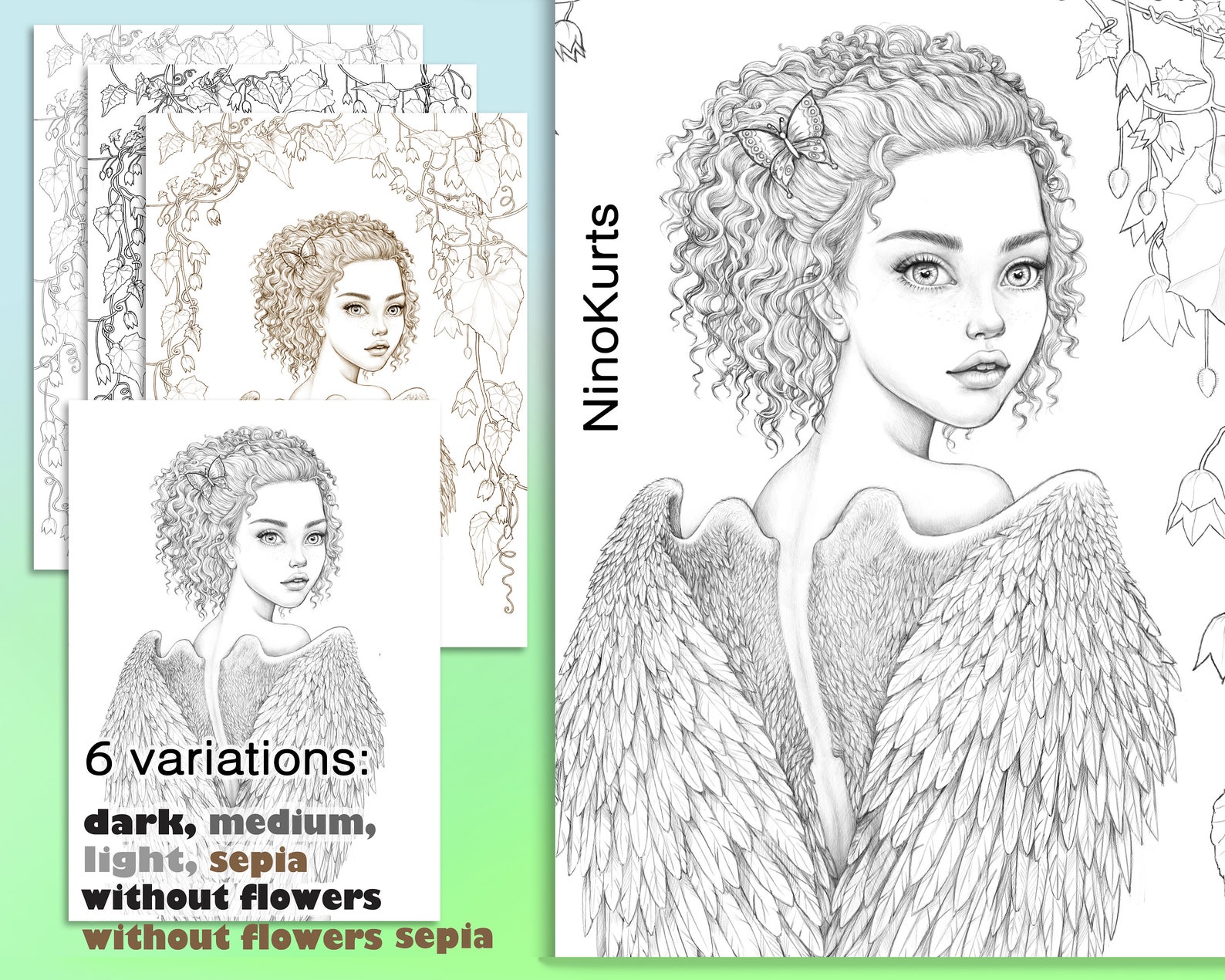 Coloring Book Printable Adult Coloring Page Download - Etsy