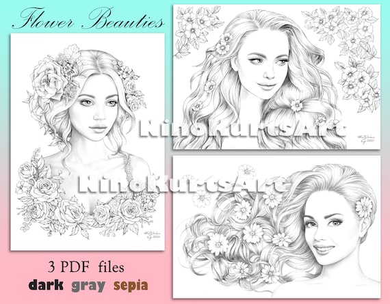 Coloring Book Printable Adult Coloring Pages Download - Etsy
