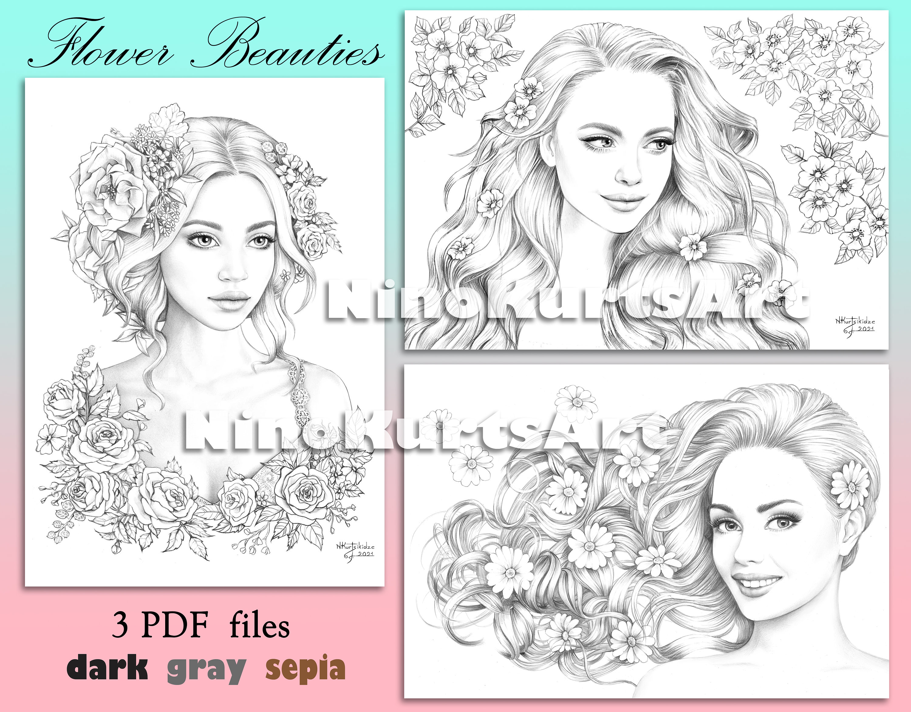 Coloring Book Printable Adult Coloring Pages Download - Etsy UK