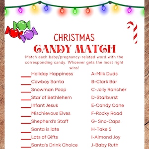 Christmas Candy Match Game Printable Christmas Game Etsy Australia Christmas Candy Match Game Printable Christmas Game Etsy Australia