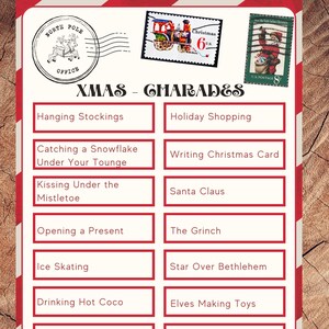 Christmas Letter Template Game Christmas Charades Printable Etsy