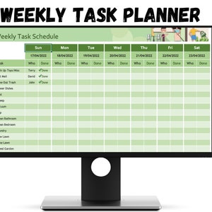 Small Business Planner Automated Printable & Fully Editable Excel Template Weekly Appointment Calendar Digital Diary