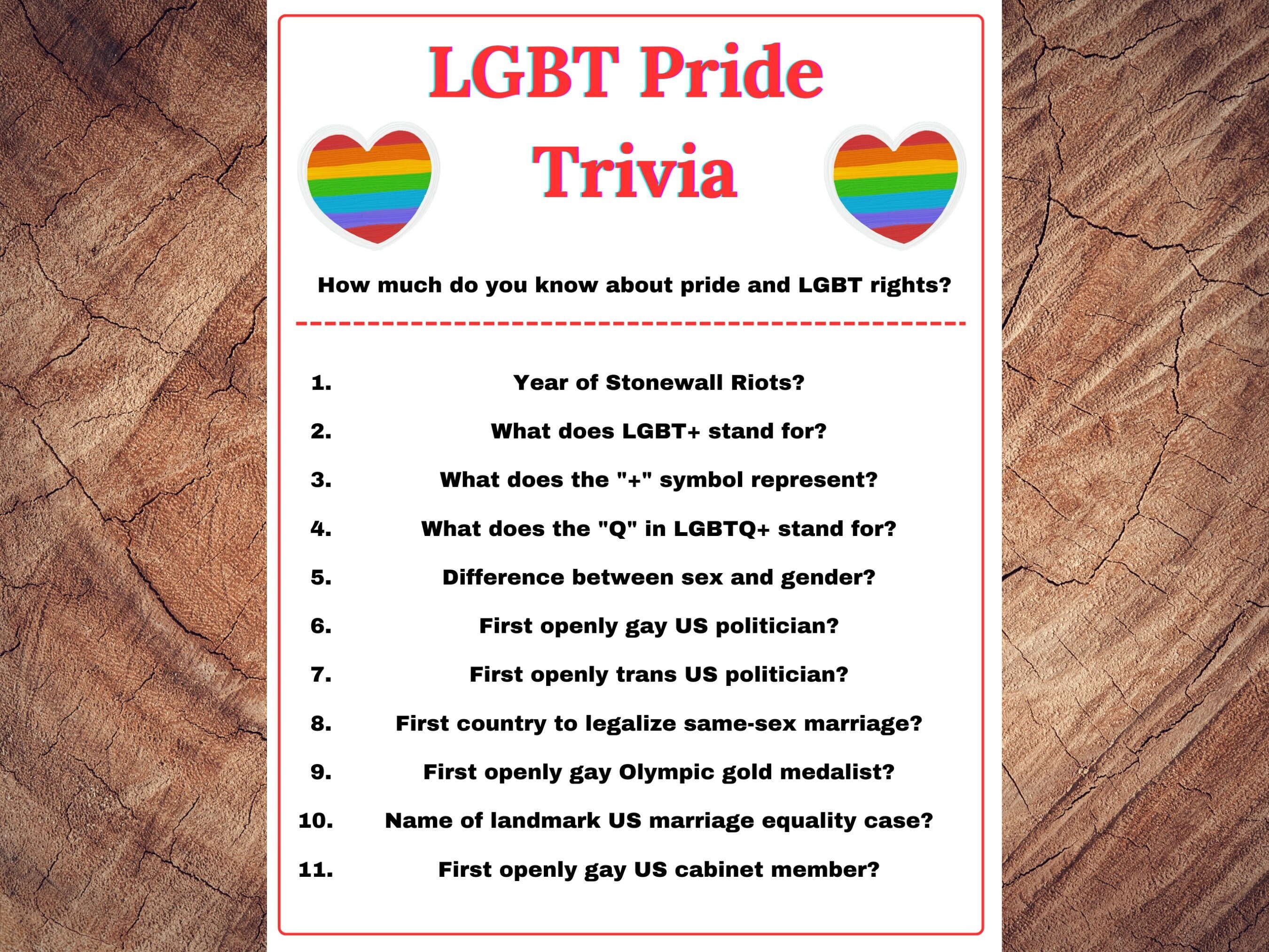 LGBT History Month Quiz