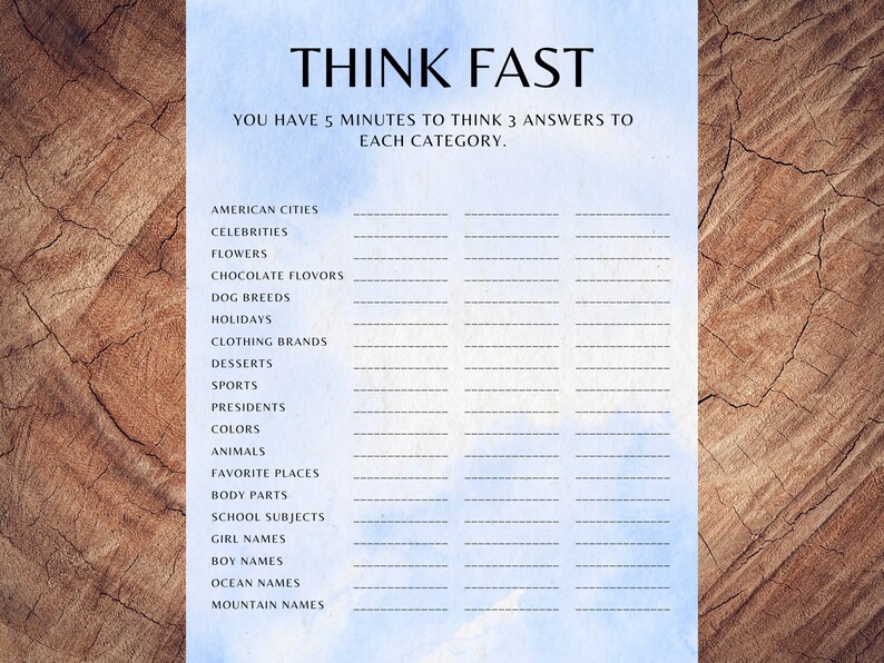 Icebreaker Printable Games Team Building Activities Game for Adults Dinner Party Activity