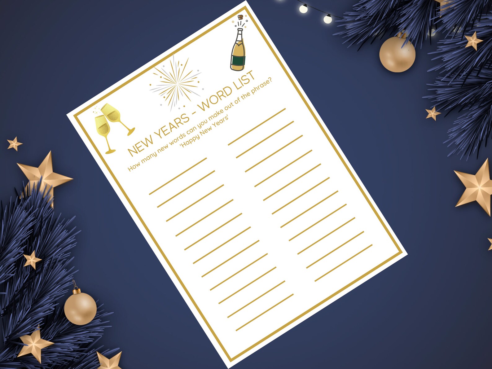 Spelling Game Hogmanay Party Games New Years Word List Game Canva ...