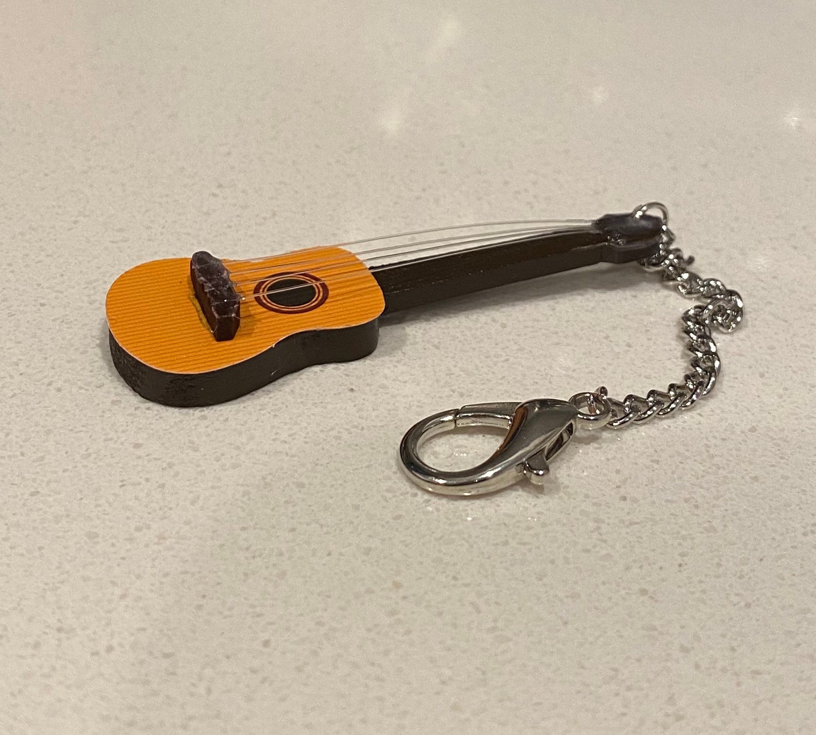 Wood crafted guitar keychain Etsy