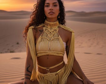 Macraméfestivalset, Burning Man-outfit, godinnenkostuum