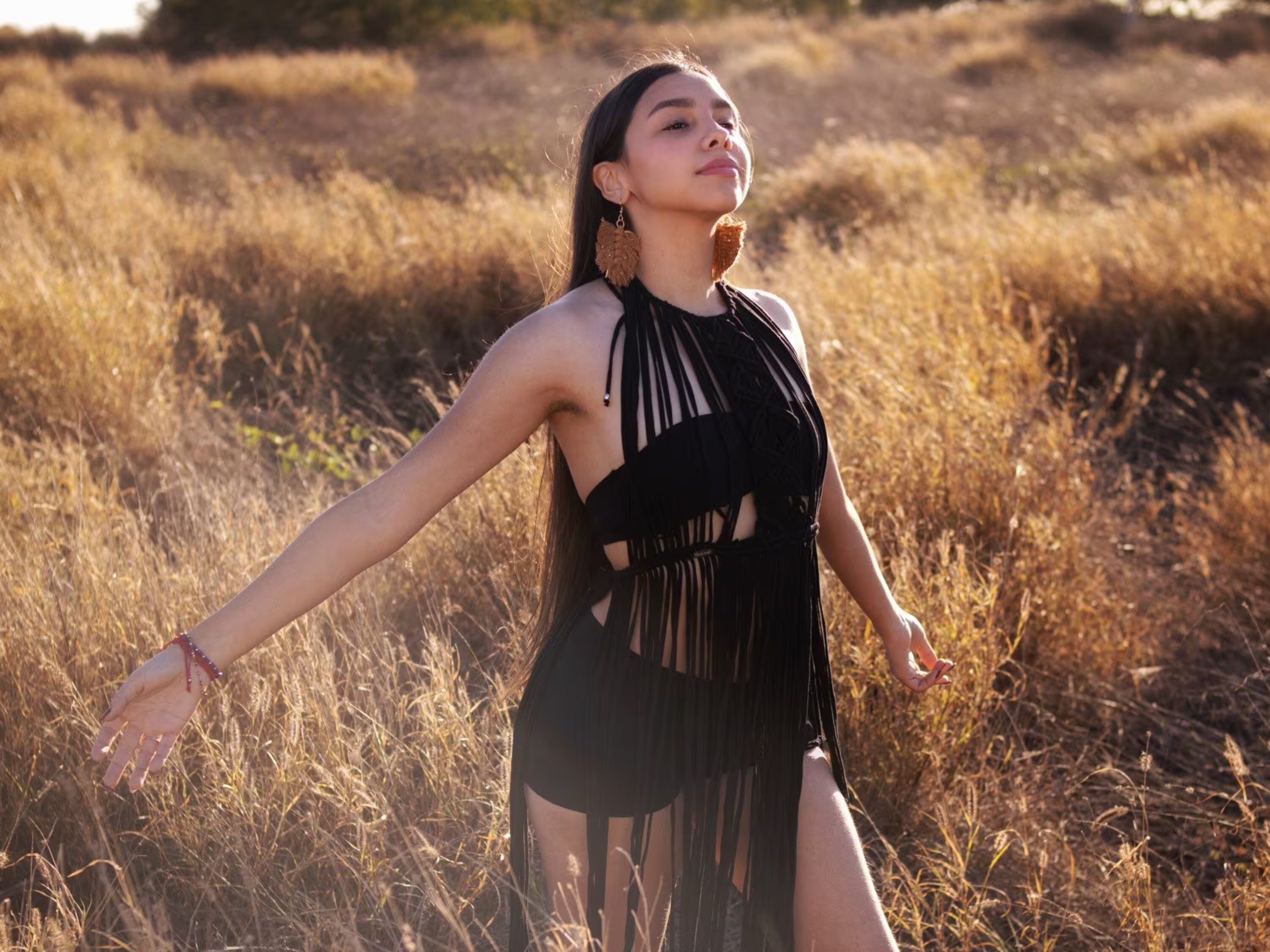 Boho Black Maxi Dress, T-shirt Yarn Fringe  Festival Outfit - Etsy