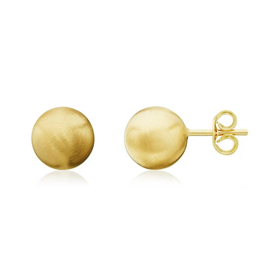 9ct gold ball stud earrings 8mm deals