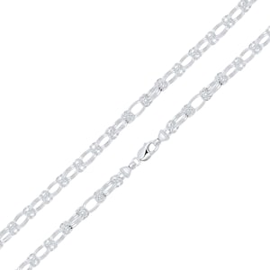 Handmade 925 Sterling Silver 8.5mm Double Oval Byzantine Chain Necklace, Multiple Lengths Available