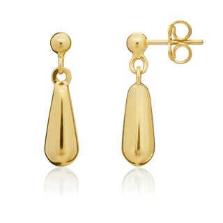 Orecchini Pendenti Donna In Oro Giallo 9 Carati – Eleganti, Con Certificato 375