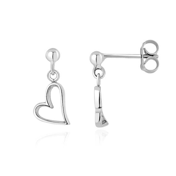 9ct white deals gold drop earrings