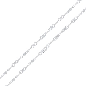 Handmade 925 Sterling Silver 5.5mm Infinity Knot Chain Necklace, 18&quot;