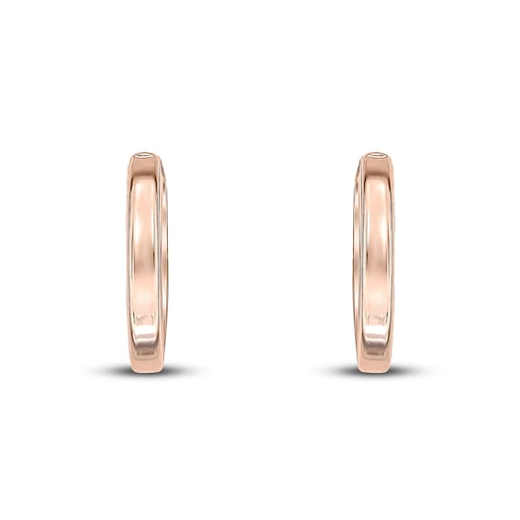 Orecchini A Cerchio Rosato In Argento Quadrati | Acquista Ora