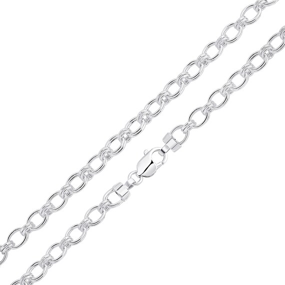 Vintage 925 Silver Double Loop Chain
