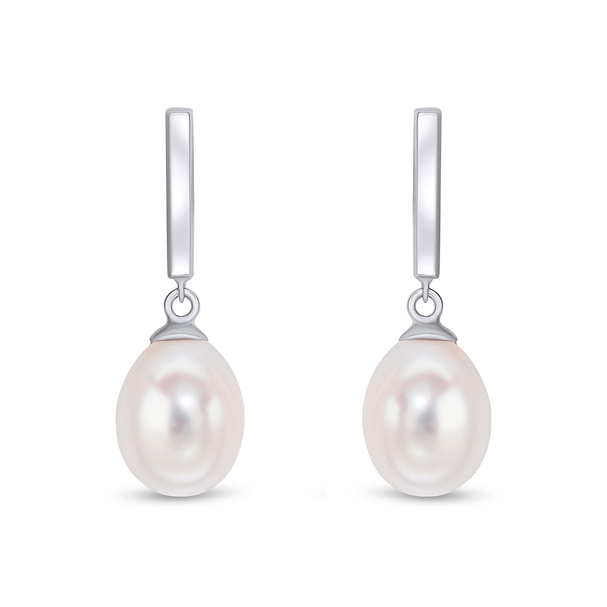 Aobei Pearl Orecchini Pendenti Lunghi A Goccia, Placcati Oro 18 Carati, Geometrici A 3 Strati, 5,1 Cm, Regalo Donna