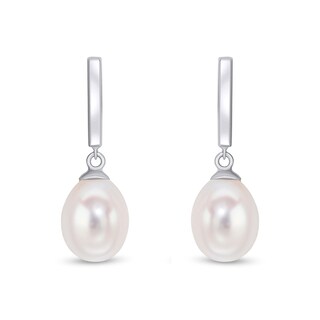 Aobei Pearl Orecchini Pendenti Lunghi A Goccia, Placcati Oro 18 Carati, Geometrici A 3 Strati, 5,1 Cm, Regalo Donna