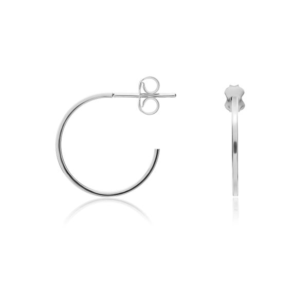 Boucles D'oreilles En Or Blanc 9 Carats - Neuves Avec étiquettes