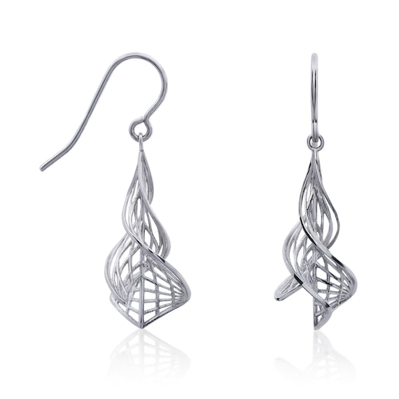 Spiral cheap drop earrings