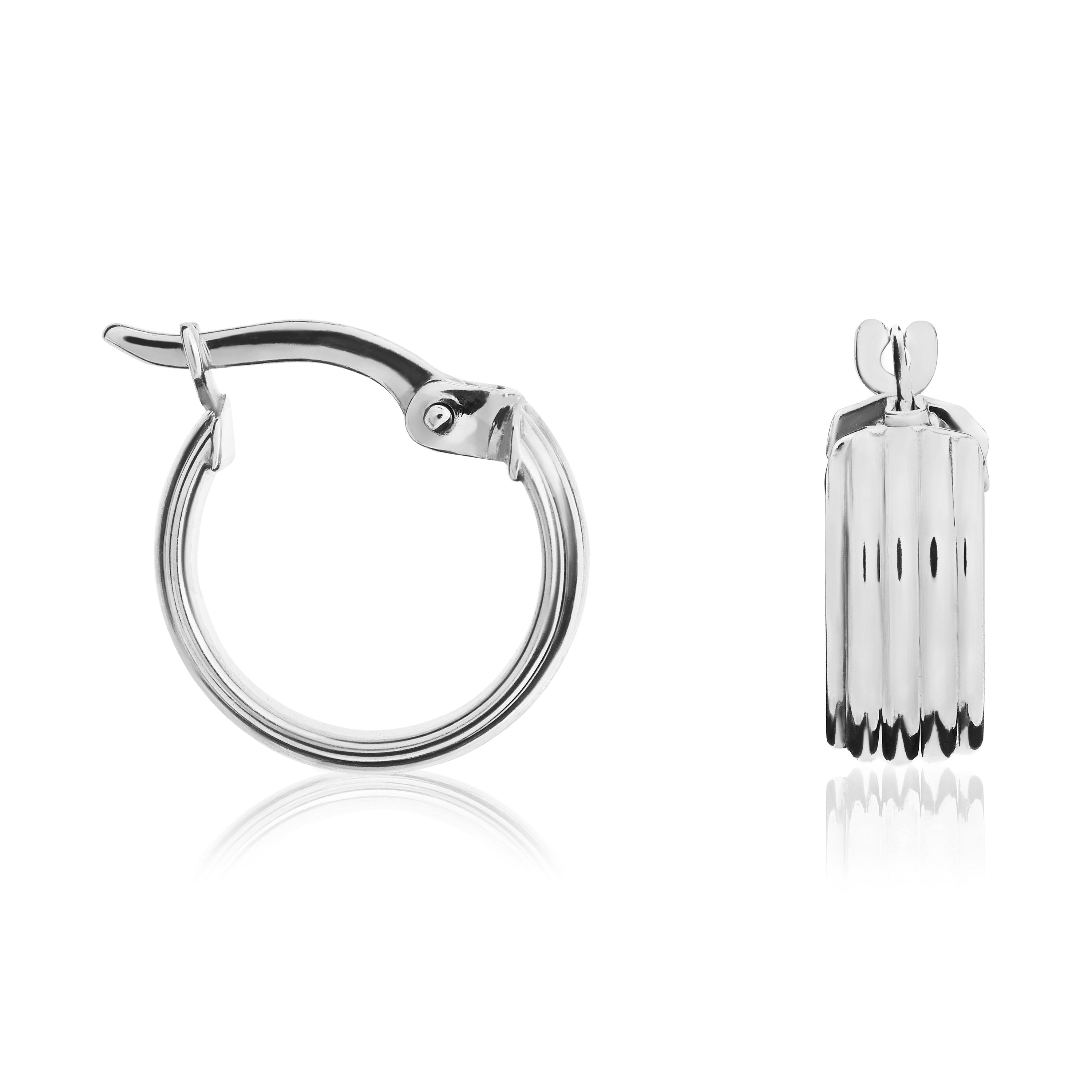 Hoop Ohrringe Vintage Große Gedrehte Creolen Aus 9 Karat Gold Auf Sterling Silber – 45 Mm Durchmesser, Stylische Hingucker 9kt Gold Sterling Silver