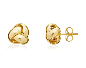 18 kt geelgouden eenvoudige knoopoorknopjes, 9,5 mm