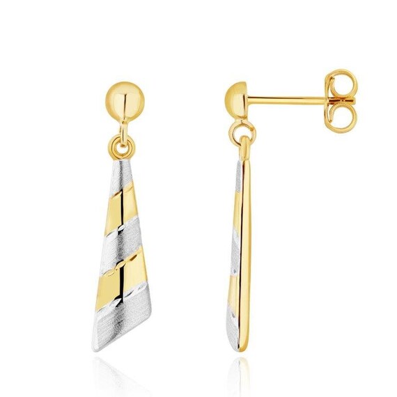 9ct white hotsell gold drop earrings