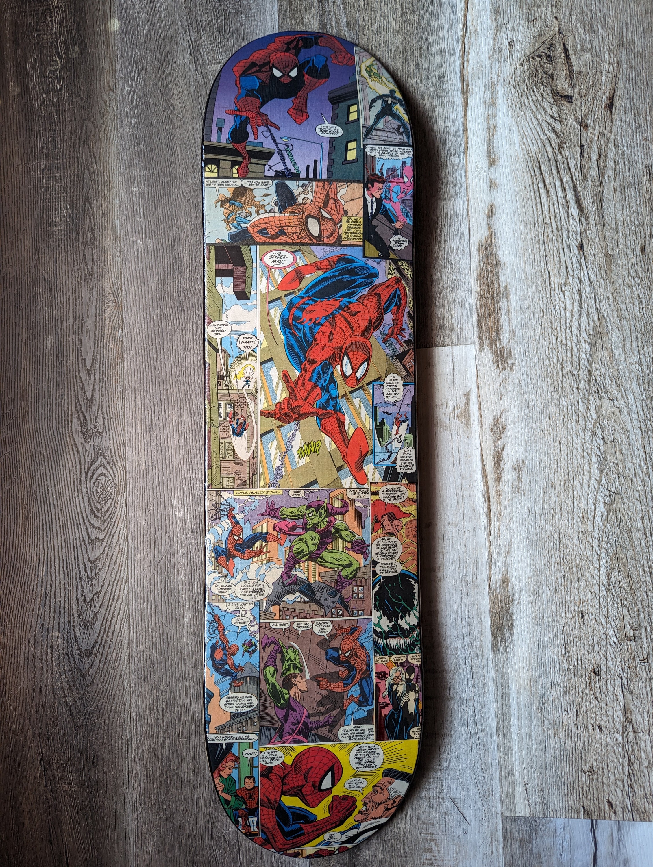 Custom Spider-man Marvel Comic Book Themed Skateboard Deck