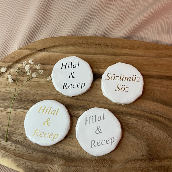 Personalized mini soaps | Guest gift | Personalized - Söz/Nisan/Isteme/Nikah/Kina Hediyesi | Wedding | Birthday | Baptism | Decoration