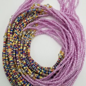 Stropdas op vinyl taille kralen, gesp taille kralen, buik ketting