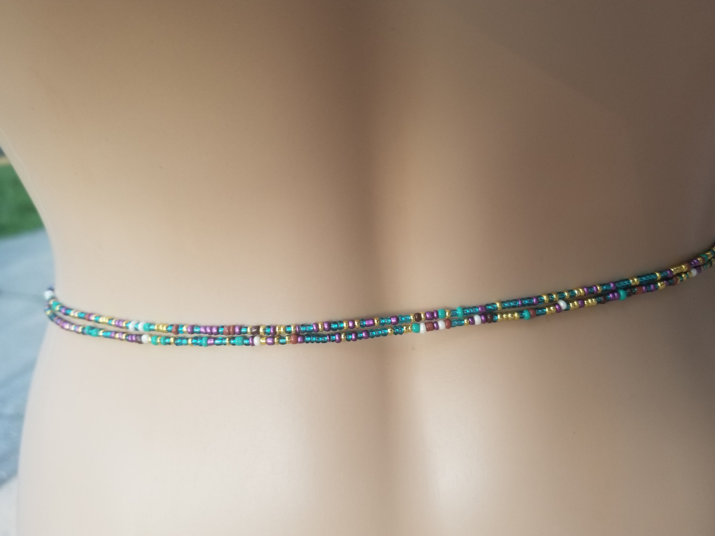 MultiMetalic Body Beads Stomach Beads Waist Trainer Etsy