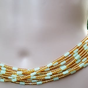 Gold Plus Glow In The Dark Beads, Women Jewelry, Waist Bead