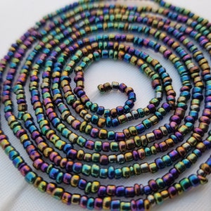 Iridescent Waist Bead, Women Belly Chain, Beaded Body Chain