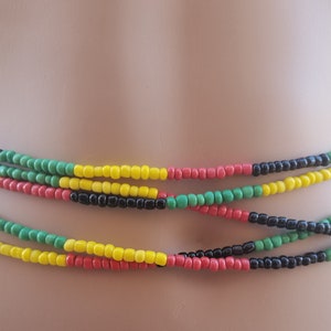Afrikaanse taille kralen, stretch buik ketting sieraden, stropdas op taille kralen